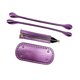 thumbnail image 5 of Juego de 3 piezas de bolsos de cuero de PU para tejer y hacer ganchillo, juego de costura para bolsos de cuero artesanales con Violeta, 5 of 9