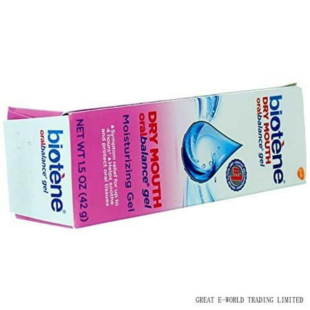biotène Oral Balance Moisturizing Gel, Alcohol Free Gel and Dry Mouth Gel, Flavor Free, 1.5 Oz