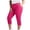 Hot Pink, variant on MLQIDK Pedal Pushers for Women Yoga Leggings Dressy Casual Knee Length Elastic Waist Cropped Pants Trendy Summer Plus Size Yoga Capri Pants with Pockets Army Green XL