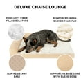 thumbnail image 5 of FurHaven Embossed Faux Fur & Suede Orthopedic Deluxe L-Chaise Pet Bed for Dogs & Cats - Taupe, Large, 5 of 14