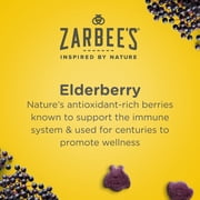 Zarbees Daily Immune Support* Gummies, Real Elderberry, Vitamins A, C, D3, Zinc, 60 Count