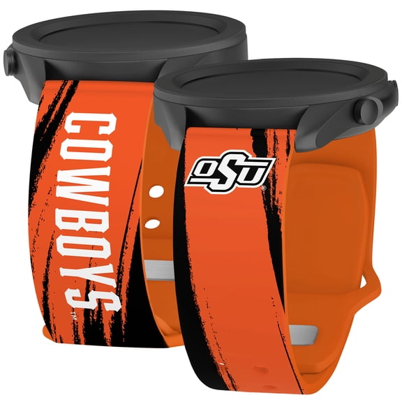 Oklahoma State HD Paint Stripe Unisex Watch Band for Samsung Galaxy Watch 4-7 and More (22mm Long)