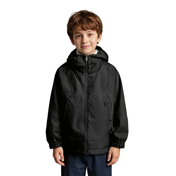 Boys Windbreaker Jacket - Lightweight Hooded Zipper Coat for Outdoor Casual and School Use Suitable for Ages 2 to 13 Years