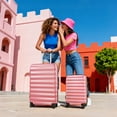 thumbnail image 3 of 9 Piece Luggage Sets, Hard 20 24 28 inch Luggage with 6 Pieces Organize Bags Travel Suitcases Sets with Wheels, Pink, 3 of 12