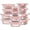 PINK, variant on 12 Pack Glass Storage Containers Transparent  Stackable Design Meal Prep For Food Home Kitchen & Pantry Organization Microwave/freezer/dishwasher Safe