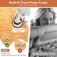 thumbnail image 4 of Eurhowing Inflating Sleeping Pad with Pillow, 4.7" Thick Camping Mattress with Built-in Foot Pump, Waterproof Air Mattress for Backpacking Hiking Travel, Orange, 4 of 7