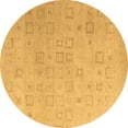 thumbnail image 1 of Ahgly Company Indoor Round Solid Brown Modern Area Rugs, 8' Round, 1 of 4