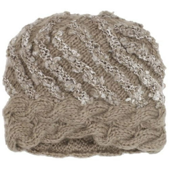 San Diego Hat Little Girls' Knit Beanie Hat, Taupe, 5-7 Years