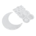 thumbnail image 4 of Molde de resina de campanas de viento, molde de silicona elástico reutilizable con forma de luna y estrella, molde de epoxi DIY, colgante para decoración de pared, 4 of 12