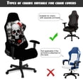 thumbnail image 5 of TSOVTHRID Skull Red Floral Moon Print 4 Pieces Gaming Chair Cover Set, Washable Computer Chair Slipcovers with Elastic Bottom Universal Desk Chair Seat Protector with Armrest Pad, 5 of 7