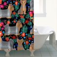 thumbnail image 4 of Yorkie Dog and Flower Florals Shower Curtain 84"x72" ,Bathroom Decorative Shower Curtains Set with 12 Hooks,Modern Waterproof Washable Shower Curtain, 4 of 6