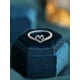 thumbnail image 1 of 925 Sterling Silver Heart Shaped Hollow Out & Diamond Decorated Handmade Ring With Gift Box, For Christmas, Wedding, Girlfriend, Family, Quality Jewelry, 1 of 5