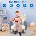thumbnail image 3 of Costway Kids Rocking Chair Children Armchair Velvet Upholstered Sofa w/ Solid Wood Legs, 3 of 10