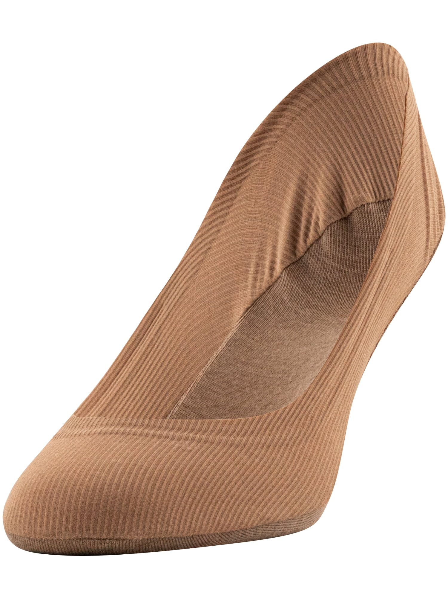 PEDS Women's Smooth Edge Rib Super Low Cut Socks Assorted, 3 Pairs, Sizes 8-12