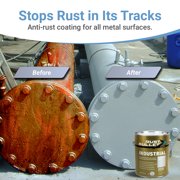 Rust Bullet Industrial - Metallic Gray - Pint - Rust Preventative Coating for Industrial, Marine, Home and Farm Projects, Chip and UV Resistant, Durable Finish