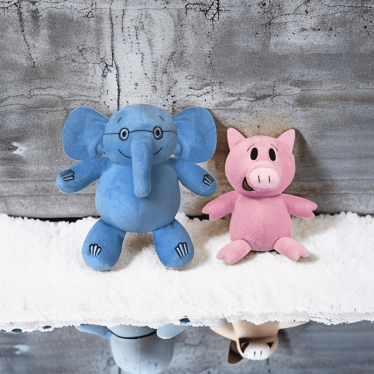 ●BLUE ELEPHANT● BIBI pink 2395556 New Blue Elephant and Pink Pig Plush Toys for Boys and Girls