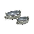 thumbnail image 2 of Set of 2 Galvanized Metal Piglet Planters, 2 of 7