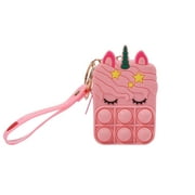 Biekopu Sensory Bubble Pop Handbag Fidget Toy Shoulder Bag Silicone Coin Purse For Women Girls