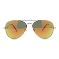 thumbnail image 2 of Polarized Classic Iconic Tear Drop Shape Air Force Officer Sunglasses Silver - Orange Mirror, 2 of 4