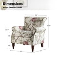 thumbnail image 4 of Floral Accent Chairs 2 Pieces Upholstered Armchairs Bedroom Living Room, 4 of 9