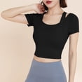 thumbnail image 2 of Ltctricy Workout Crop Tops for Women Seamless Short Sleeve Crew Neck Slim Athletic T Shirts Cropped Yoga Gym Tees, 2 of 6