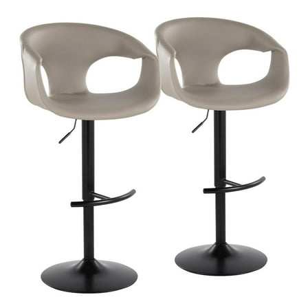 LumiSource Curva Adjustable Barstool - Set of 2