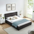 thumbnail image 4 of New Queen Size Cushioned Bed with Solid Foam Frame, Soft Headboard, Underbed Drawers with Rollers, Modern Design, Beige, 4 of 9