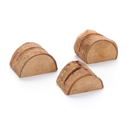 Contemporary Place Card Holders - David Tutera Rustic Wedding Wood Place Card Holders: 24 pieces