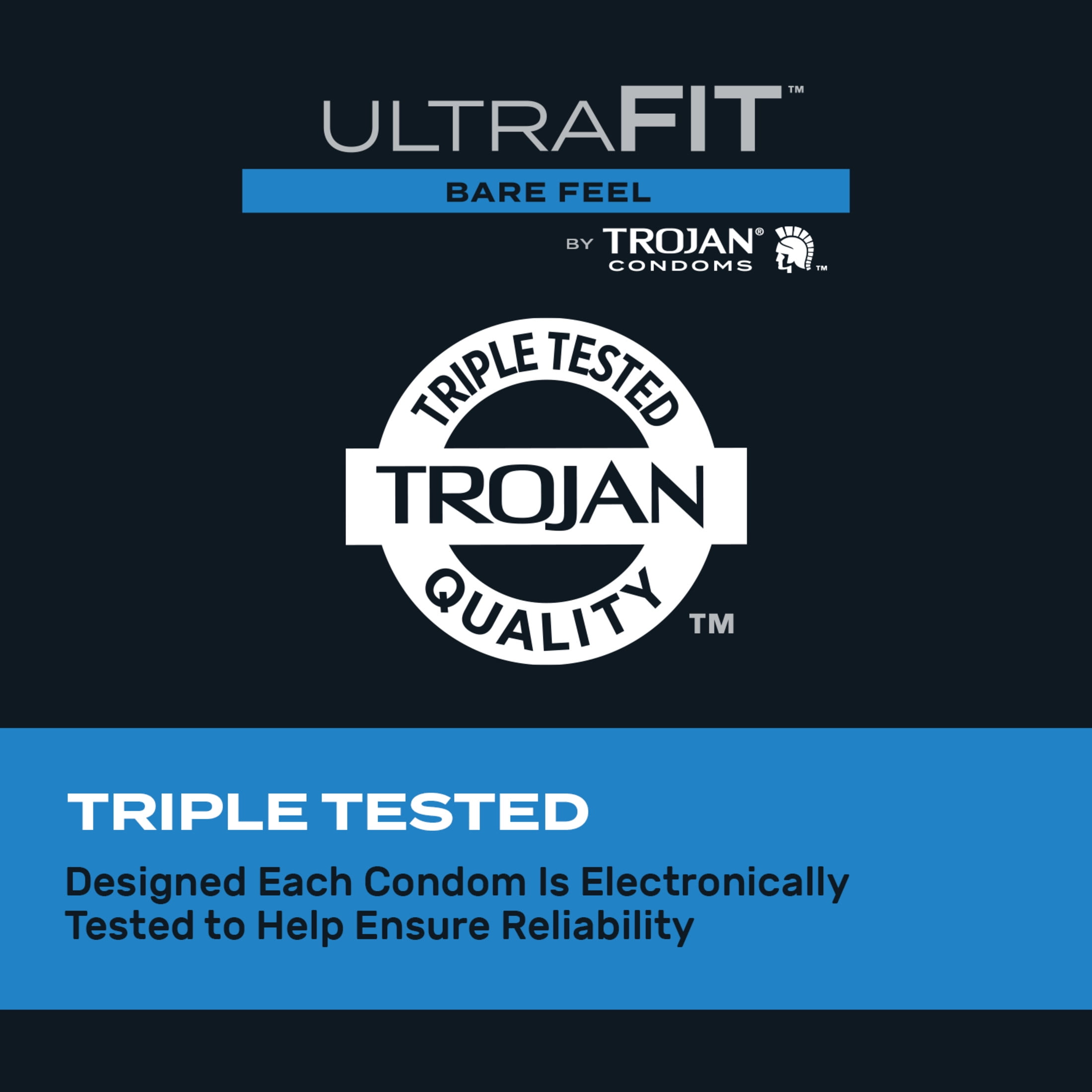 Trojan Condom Ultrafit Bare Feel 10 Ct