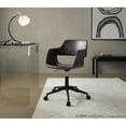 thumbnail image 3 of LumiSource Margarite Task Chair in Black Metal, Espresso PU color, 3 of 7