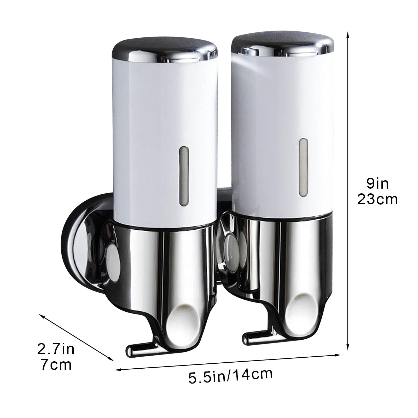 Lunxisen 1 Pcs Wall Mounted Shower Gel Dispenser Hands Free Soap Pump for Bathroom Kitchen Hotel Commercial Use Automatic Liquid Soap Dispenser