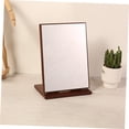 thumbnail image 4 of TABLZONE 1Pcs Girls Vanity Mirror Wood Light Brown Simple Shape Design for Homeowners, 4 of 8