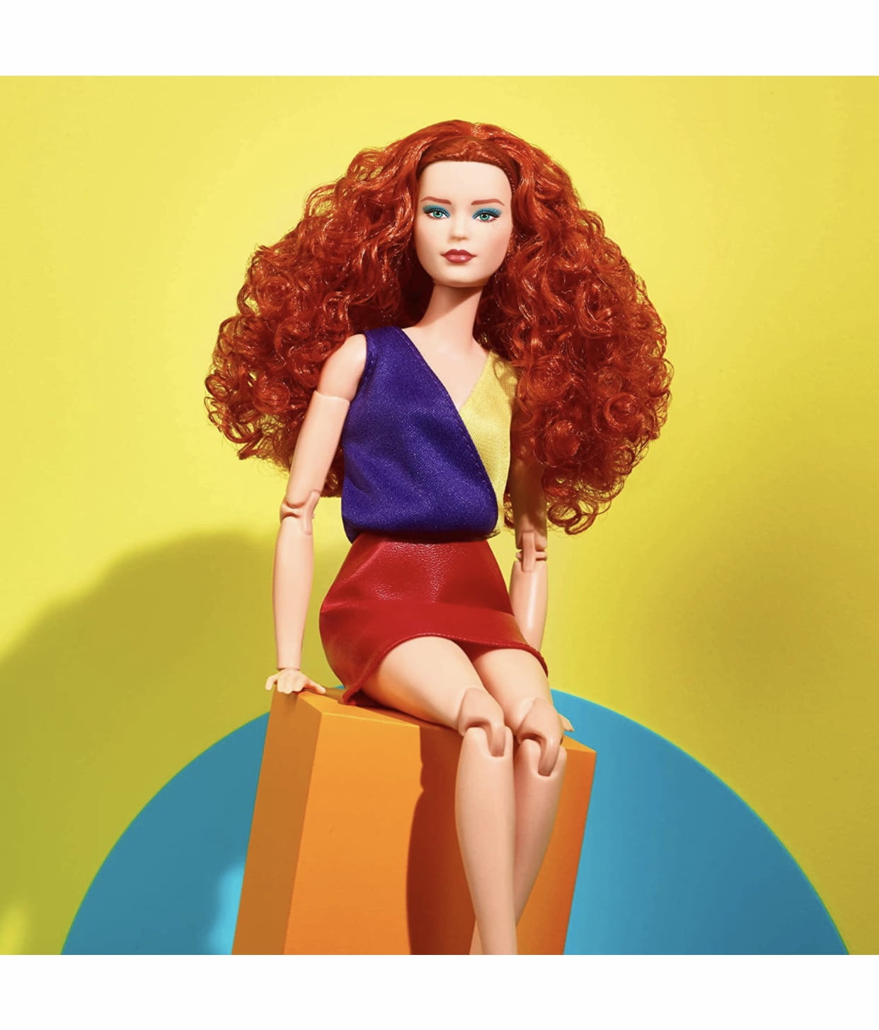 Barbie Looks Doll, Curly Red Hair, Color Block Outfit with Miniskirt, Style  & Pose, Fashion Collectibles, Barbie Signature Looks - Walmart.com