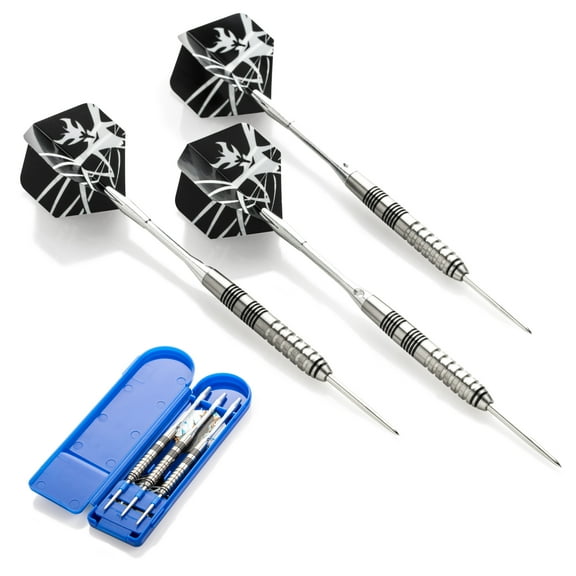 Unicorn Steel 700 24-Piece Dart Set Includes Hard Case for Storage Designed for Use with Bristle Dartboards