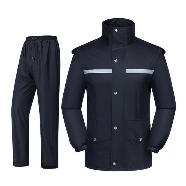 Pants Motorcycle Raincoat Windproof Rain Jacket Reflective Waterproof Riding Raincoat Pants Set