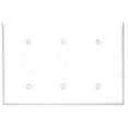 thumbnail image 2 of Leviton 3-Gang Toggle Switch Wallplate - Thermoplastic Unbreakable - White Standard, 2 of 2