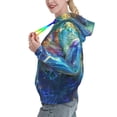thumbnail image 2 of Kdxio Colorful Winged Dolphin Print Womens Oversized Hoodies Sweatshirts Hooded Pullover Tops Sweaters Casual-X-Large, 2 of 7