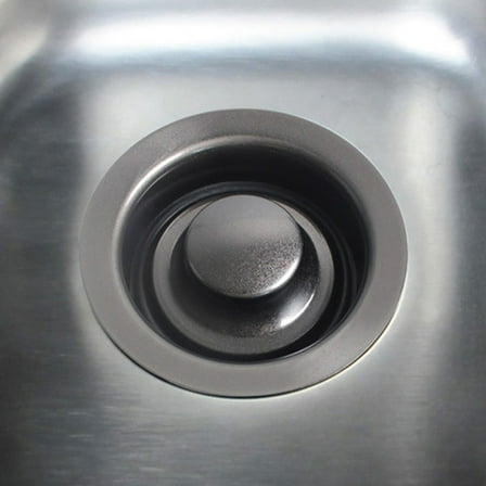 GOOHOCHY Garbage Disposal Flange and Stopper for Kitchen Sink Drain Stainless Steel Black