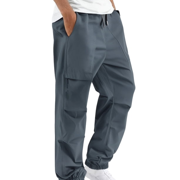 Pantalones cargo para hombre: pantalones informales de corte holgado, poliéster, primavera/verano, versátiles/resistentes, tallas M-XXXXL (cintura 69-84 cm)