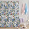 thumbnail image 2 of Shower Curtain Watercolor Floral Green Leaf Shower Curtains for Bathroom Decor, Waterproof Polyester Shower Curtain Set with Hooks, Standard Size 72" x 72" Blue Peony, 2 of 9
