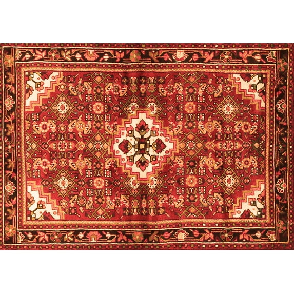 Ahgly Company Indoor Rectangle Persian Orange Traditional Area Rugs, 8' x 10'
