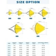 thumbnail image 4 of BLUEWING 62" Drift Sock Sea Anchor 5.2ft Yellow Parachute Drift Anchor Drift Sock 840D Nylon Sea Anchor Drogue for Marine Boat, 4 of 7