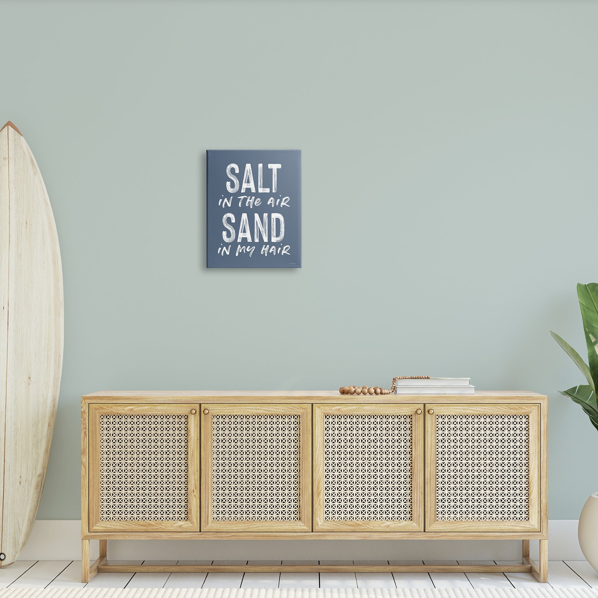 Stupell Industries Salt in Air Sand in Hair Nautical Phrase, 24 x 30,Design by Lettered and Lined