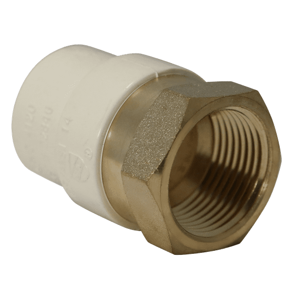 2 Pcs XFITTING 3/4" CPVC X 3/4" FNPT Transition Coupling, 3-2-2=2XX