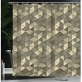 thumbnail image 3 of Ambesonne Geometric Shower Curtain, Abstract Retro Modern Art, 69"Wx75"L, Fawn Beige, 3 of 4