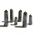thumbnail image 4 of HOOUN Natural Labradorite Quartz Obelisk Crystal Column Wand Point Tower Healing Stone-1PC (Random Pick)-6-7cm, 4 of 9