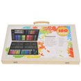 thumbnail image 1 of Kit de dibujo para niños, juego de pintura con caja de madera, lápiz de acuarela de plomo de Color Pastel al óleo, 1 of 5