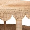 thumbnail image 3 of bali & pari Latoya Natural Rattan Coffee Table - Handwoven Round Wicker Table, 3 of 8