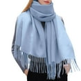 thumbnail image 1 of Kcodviy Ensemble de Gants d'Hiver pour Femmes Couleur Unie Foulard Châle à Franges Chaud Foulard Gants Ensemble pour Foulard Gants Ensemble Femmes Foulard Gants Chapeau Foulard Chapeau Gants Ensemble Femmes, 1 of 4