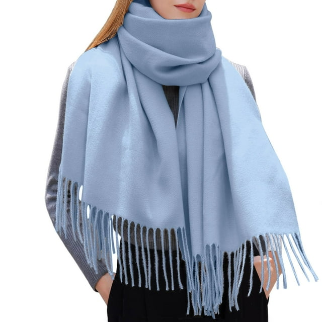 Kcodviy Ensemble de Gants d'Hiver pour Femmes Couleur Unie Foulard Châle à Franges Chaud Foulard Gants Ensemble pour Foulard Gants Ensemble Femmes Foulard Gants Chapeau Foulard Chapeau Gants Ensemble Femmes